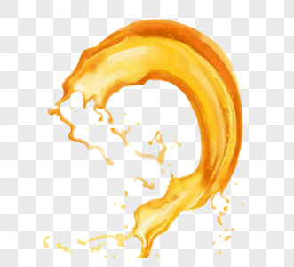 飞落橘色橙汁图片