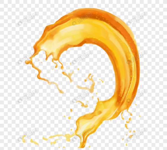 飞落橘色橙汁图片