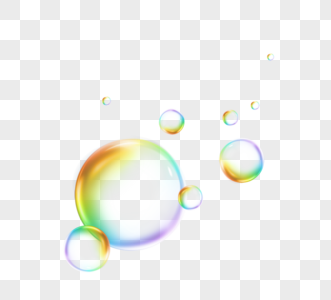 彩色透明肥皂气泡图片