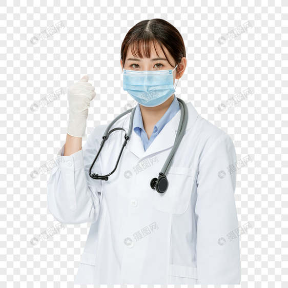 戴口罩的医生医护人员形象图片