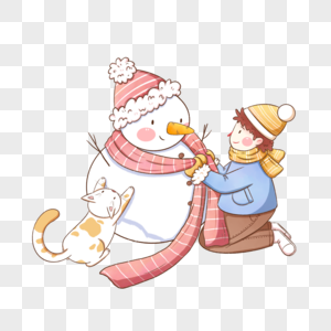 堆雪人图片