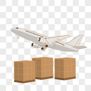 飞机物流飞机盒素材高清图片