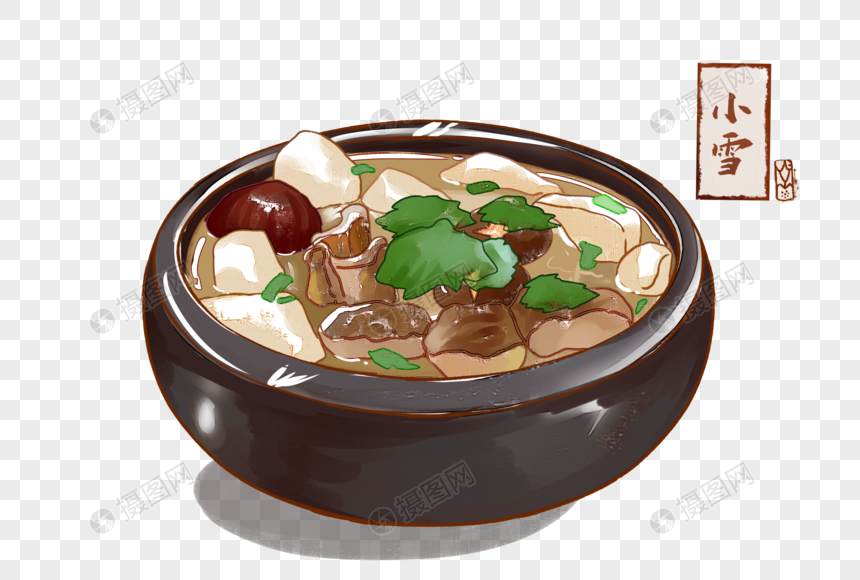 牛肉汤手绘