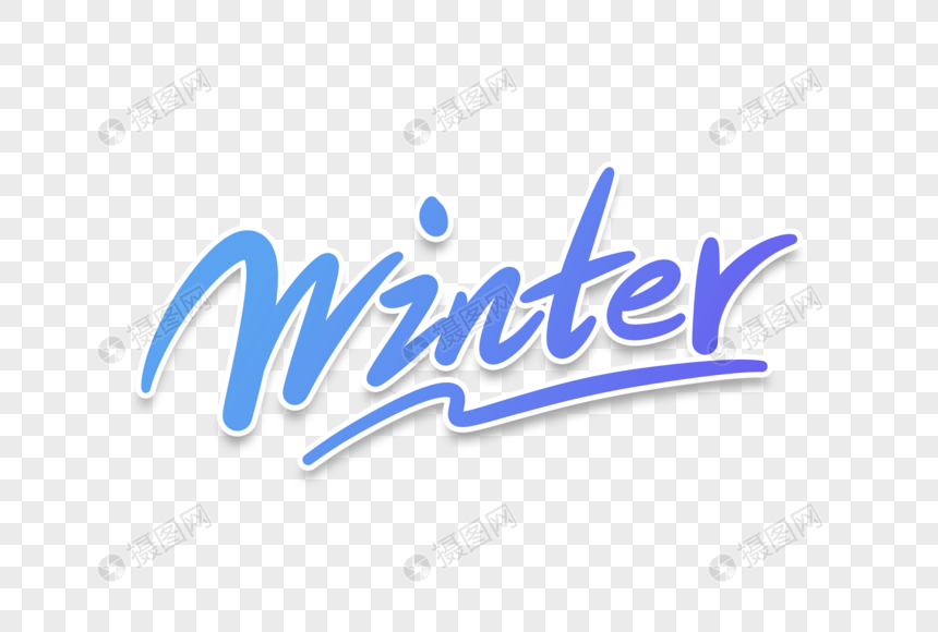 winter冬天英文字体设计
