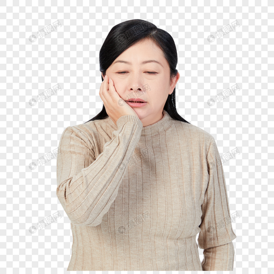 中年女性牙龈疼痛图片