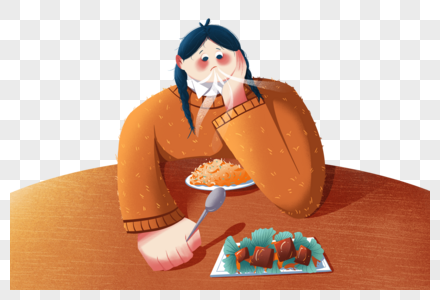 厌食的女孩进食障碍高清图片