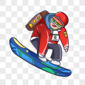 滑雪的运动少年图片