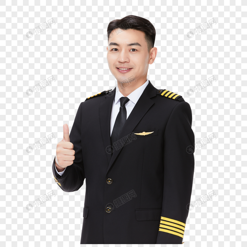 做手势的飞行员形象元素素材下载-正版素材401875177-摄图网