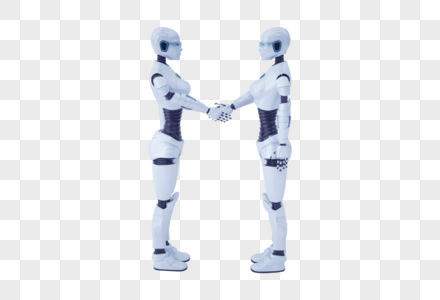 机器人握手图片