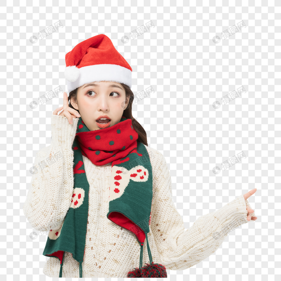 圣诞冬季装扮可爱清纯美少女图片