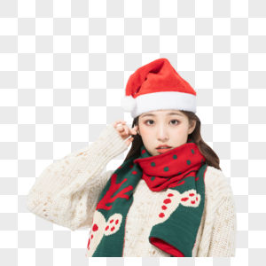 圣诞冬季装扮可爱清纯美少女图片