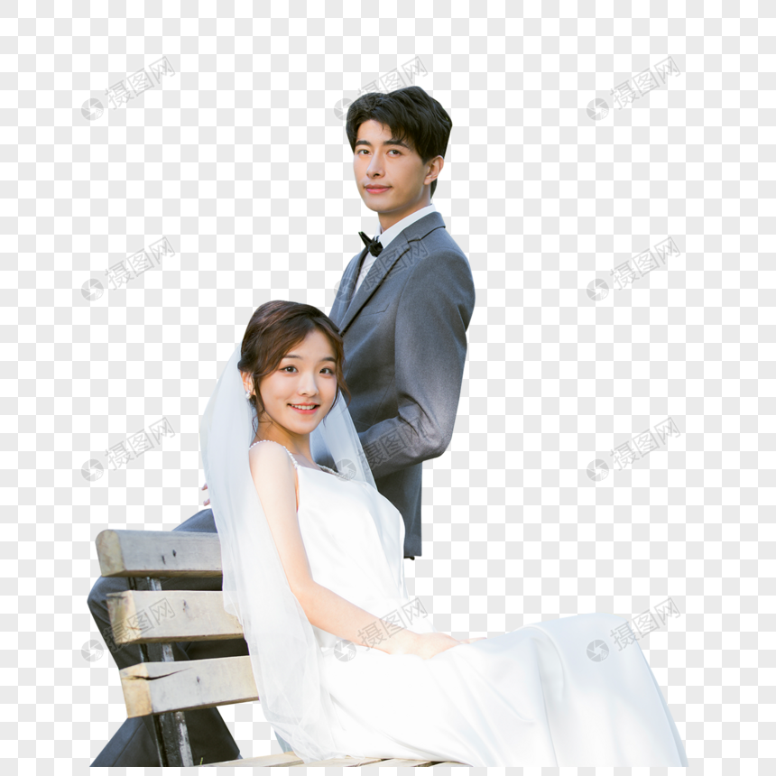 年轻情侣结婚时尚写真图片