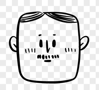 人物头像黑白图片