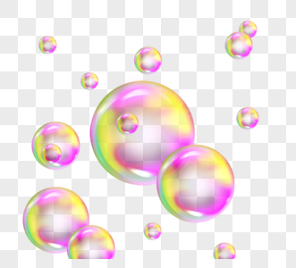 透明彩色气泡图片