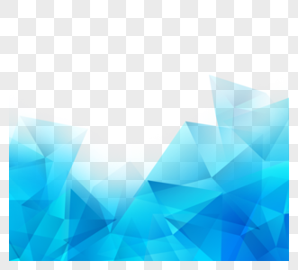 立体几何蓝色边框图片