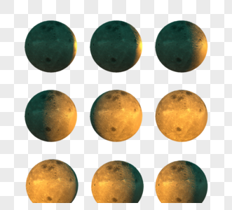 月球写实变化图片