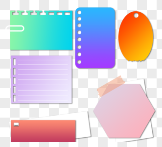 渐变风格彩色笔记纸图片