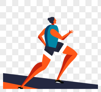 跑步的卡通图片