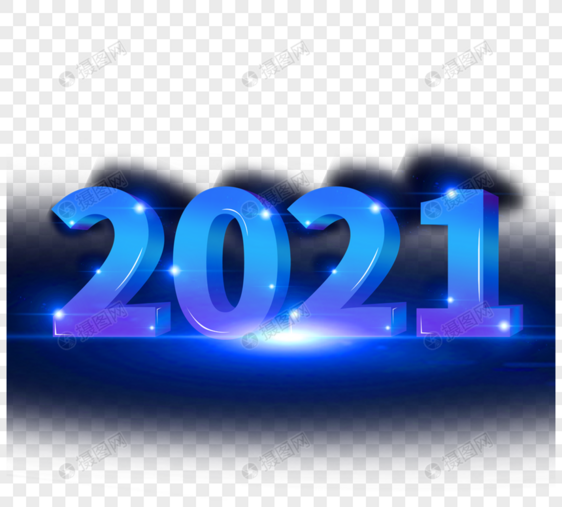 2021渐变色字体元素图片