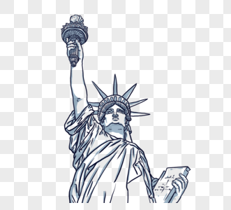 象征着人权自由女神像图片素材