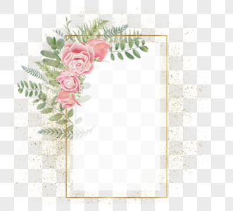 婚礼花卉创意边框图片
