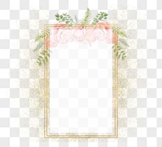 绿色线条婚礼边框图片