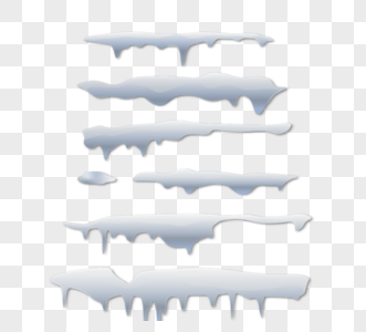 融化积雪冰柱抽象风格雪帽高清图片