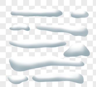 白色抽象冬季雪帽图片