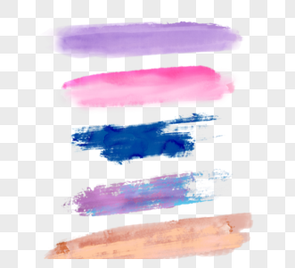 彩色叠加水彩笔刷图片