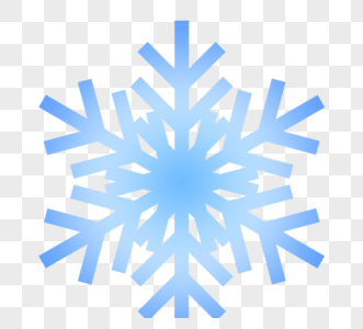 蓝色冬天雪花元素图片