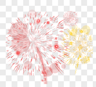 新年烟花爆炸元素图片