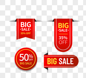 bigsale红色销售标签图片