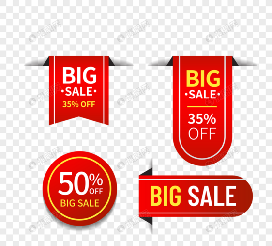 bigsale红色销售标签图片