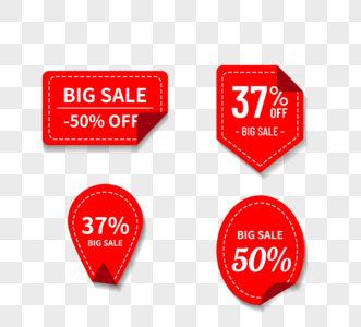 红色bigsale销售标签图片