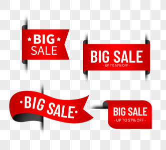 红色渐变bigsale销售标签图片