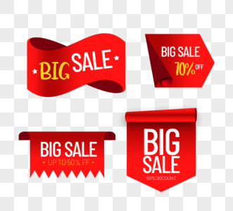 箭头bigsale销售标签图片