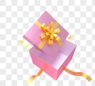 粉色3d节日礼物盒图片
