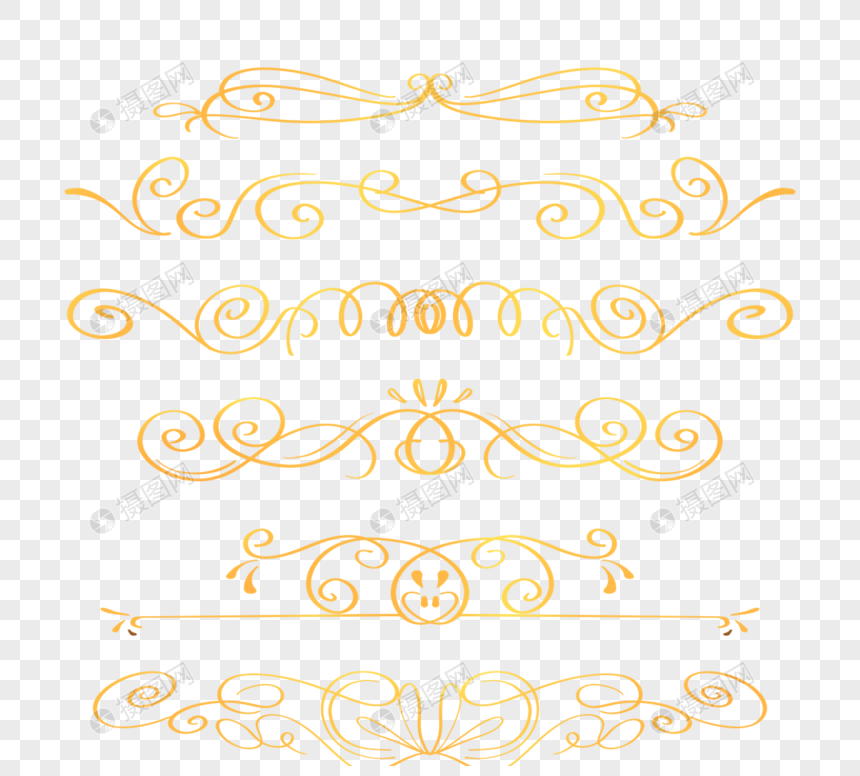 金色复古线条装饰