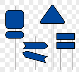 矢量交通路标指示牌图片