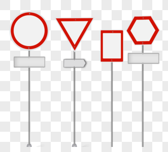 交通指示路标标志元素图片