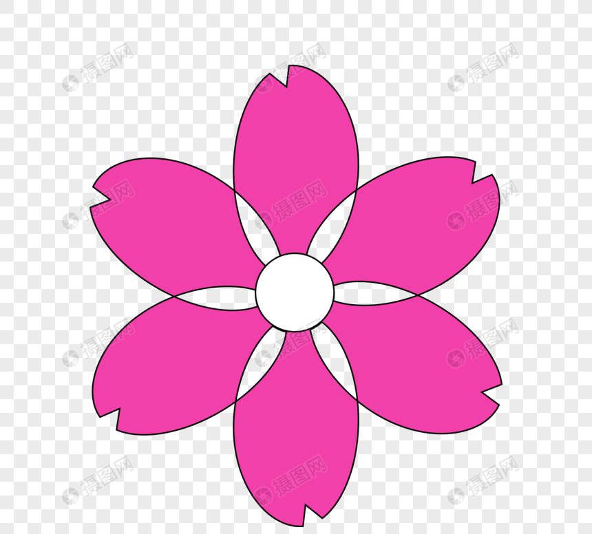 矢量花对称