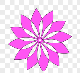 简单的花朵对称轴图形图片