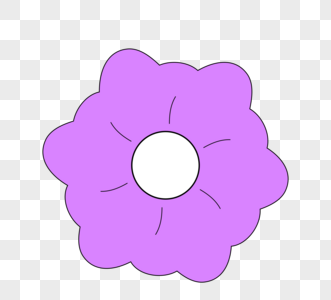紫色花花元素