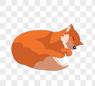 狐狸在睡觉图片