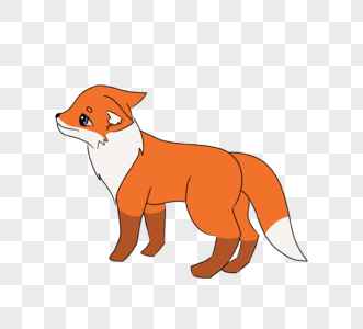 手绘卡通狐狸图片素材