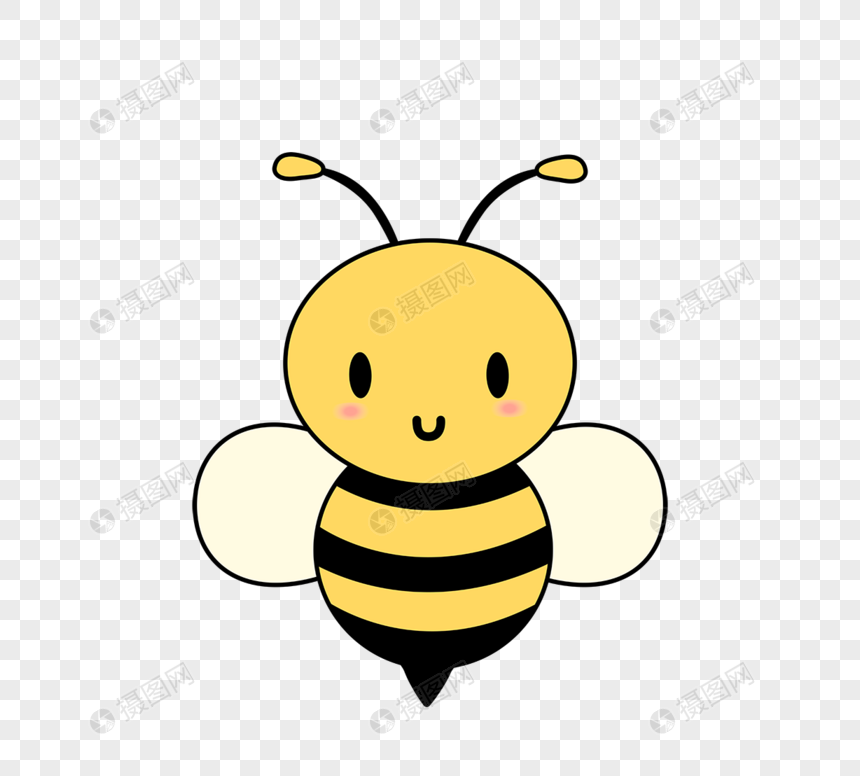 卡通简单矢量昆虫蜜蜂bee图片