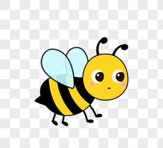 卡通矢量昆虫插图飞行小蜜蜂bee高清图片
