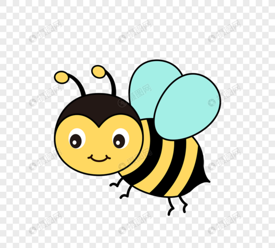 有趣可爱矢量卡通蜜蜂宝宝bee图片