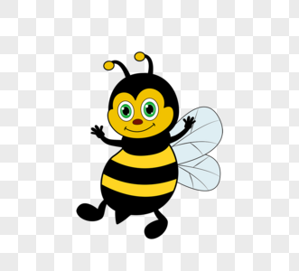 bee卡通形象蜜蜂插图图片