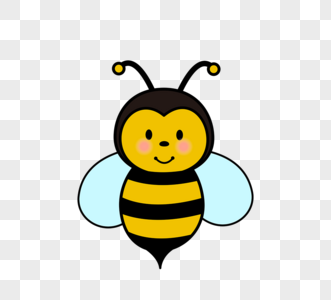 卡通矢量黄色蜜蜂bee图片